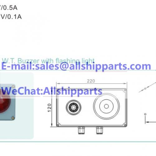 YLX120PZ/J W.T. buzzer with flashing light
